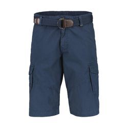 Bermudas LERROS "LERROS Cargobermuda mit Gürtel", Herren, Gr. 5XL, extraweit, blau (storm blau), 100% Baumwolle, Hosen