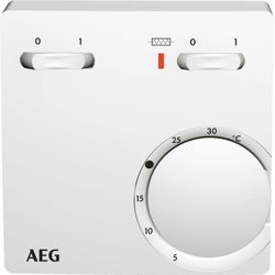 Raumthermostat AEG HAUSTECHNIK "RT 602 SN SZ", weiß, B:10cm H:10cm T:3cm, Kunststoff, Raumthermostate, Temperatur-Regler, 2-Punkt, Aufputz