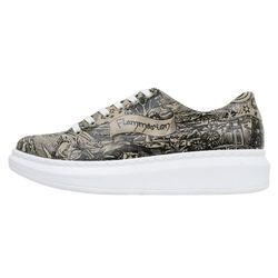 Plateausneaker DOGO "Damen Myra 36 Vegan Damen Sneaker / female" Gr. 38, Normalschaft, grau (beige, grau) Damen Schuhe Vegan