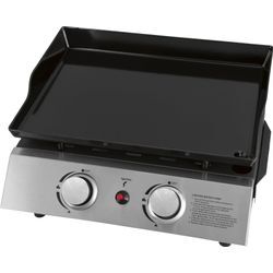 Gasgrill JUSTUS "BBQ-Gas-Plancha Grilleau 2", schwarz (edelstahlfarben, schwarz), B:48cm H:24cm T:47cm, Grills