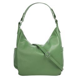 Shopper SAMANTHA LOOK Gr. B/H/T: 35cm x 25cm x 10cm onesize, grün Damen Taschen echt Leder, Made in Italy