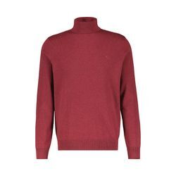 Rollkragenpullover LERROS "LERROS Rollkragen-Strickpullover" Gr. L, ruby rot melange Herren Pullover