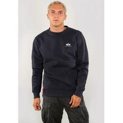 Sweater ALPHA INDUSTRIES "Alpha Industries Men - Sweatshirts Basic Small Logo" Gr. XS, blau (rep.blau) Herren Sweatshirts