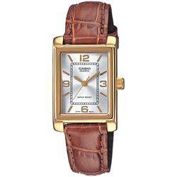 Quarzuhr CASIO TIMELESS COLLECTION "LTP-1234PGL-7AEG", braun, Armbanduhren, Damen, Armbanduhr, Damenuhr, analog