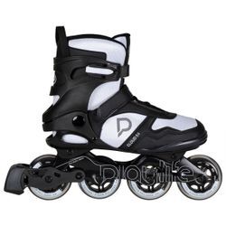 Inlineskates PLAYLIFE "Cloud Black/White 84" Gr. 37, schwarz-weiß (schwarz, weiß), Inlineskates_Rollschuhe_Schlittschuhe, 37, Lederimitat, Kunstfaser