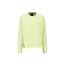 Sweater ALPHA INDUSTRIES "Alpha Industries Men - Sweatshirts Basic Small Logo" Gr. L, grün (arctic lime) Herren Sweatshirts