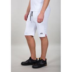 Sweatshorts ALPHA INDUSTRIES "Alpha Industries Men - Shorts Big Letters Short", Herren, Gr. XL, Normalgrößen, weiß, Obermaterial: 80% Baumwolle, 20% Polyester, Hosen