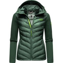 Outdoorjacke NAVAHOO "Nimm Mich Mit" Gr. L (40), grün, Damen, Obermaterial: 100% Polyester; Obermaterial Ärmel: 68% Viskose, 27% Polyamid, 5% Elasthan; Futter: 100% Polyester; Wattierung: 100% Polyester, Jacken, stylische Übergangsjacke mit Kapuze