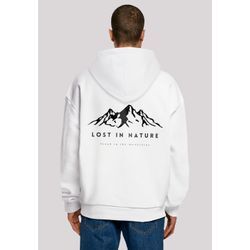 Kapuzenpullover F4NT4STIC "MOUNTAIN x F4NT4STIC" Gr. L, weiß Herren Pullover Print