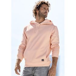 Hoodie JOHN DEVIN Gr. L (52/54), rot (apricot) Herren Sweatshirts Langarm, Sweatshirt mit Rundhals und Kapuze, Baumwollmischung