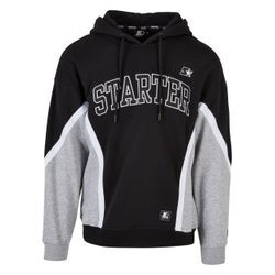 Sweatshirt STARTER BLACK LABEL "Starter Black Label Herren Starter Throwback Hoody", Herren, Gr. L, schwarz (schwarz, erdgrau), 65% Baumwolle, 35% Polyester, unifarben, Langarm, Sweatshirts Hoodie Sweatshirt