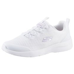 Sneaker SKECHERS "DYNAMIGHT 2.0-SOCIAL ORBIT" Gr. 35, weiß, Damen, Textil, Synthetik, unifarben, Schuhe, Trainingsschuh, Freizeitschuh mit Komfort-Innenausstattung