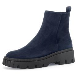 Stiefelette GABOR, Damen, Gr. 42, blau (nachtblau), Veloursleder, casual, Schuhe, Blockabsatz, Komfortschuh, Ankleboots mit Best Fitting-Ausstattung