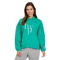 Sweatshirt BETTY BARCLAY "Betty Barclay Sweatpullover mit Kapuze", Damen, Gr. L, grün (grünlake), Steppware, Obermaterial: 100% Baumwolle., sportlich, lässig geschnitten normal, Sweatshirts, Druck