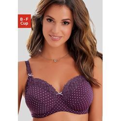 Bügel-BH NUANCE, Damen, Gr. 100, Cup F, rosa (marsala, rosa), Microtouch, Spitze, Obermaterial: 80% Polyamid, 10% Elasthan, 10% Viskose, feminin, BHs, mit wunderschöner Stickerei, Dessous, Topseller