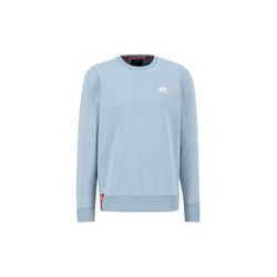 Sweater ALPHA INDUSTRIES "Alpha Industries Men - Sweatshirts Basic Small Logo" Gr. L, bunt (graublau) Herren Sweatshirts