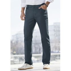 Chinohose JOHN DEVIN "regular-fit, 5-Pocket-Hose" Gr. 32, Länge 34, blau (navy), Herren, Obermaterial: 97% Baumwolle, 3% Elasthan, unifarben, Hosen, aus elastischer Baumwoll-Qualität