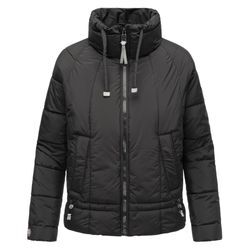 Steppjacke NAVAHOO "Luftzauber 14" Gr. M (38), schwarz, Damen, Obermaterial: 100% Polyester (recycelt), Innenfutter: 100% Polyester, Ärmelfutter: 100% Polyester (recycelt), Wattierung: 100% Polyester (recycelt), Jacken, Nachhaltige gesteppte Damen Übergangsjacke