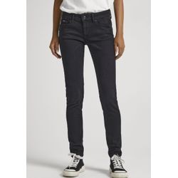 Skinny-fit-Jeans PEPE JEANS "SOHO", Damen, Gr. 25, Länge 28, schwarz, Denim/Jeans, Obermaterial: 80% Baumwolle, 17% Polyester, 3% Elasthan, casual, skinny fit, Jeans, im 5-Pocket-Stil mit 1-Knopf Bund und Stretch-Anteil