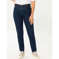 5-Pocket-Jeans RAPHAELA BY BRAX "Style CAREN NEW", Damen, Gr. 38, Normalgrößen, blau (dunkelblau), 82% Baumwolle, 12% Lyocell, 5% Elastomultiester, 1% Elasthan, Jeans