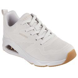 Sneaker SKECHERS "TRES-AIR UNO", Damen, Gr. 40, weiß (sanftes weiß), Lederimitat, Textil, unifarben, sportlich, Schuhe, Freizeitschuh, Halbschuh, Schnürschuh mit Air-Cooled Memory Foam