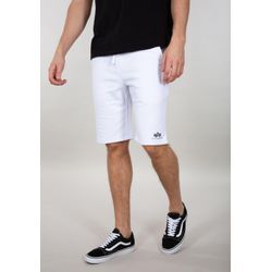 Sweatshorts ALPHA INDUSTRIES "Alpha Industries Men - Shorts Basic Short SL", Herren, Gr. 2 XL, Normalgrößen, weiß, Obermaterial: 80% Baumwolle, 20% Polyester, Hosen