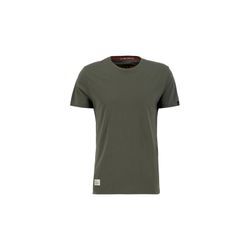 T-Shirt ALPHA INDUSTRIES "Alpha Industries Men - T-Shirts Dragon EMB T" Gr. L, grün (schwarz olive) Herren Shirts