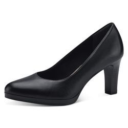 Pumps TAMARIS, Damen, Gr. 37, schwarz, Leder, Lederimitat, klassisch, Schuhe, Abendschuh, Festtagsschuh, Trichterabsatz, mit Touch It-Ausstattung