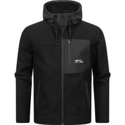 Fleecejacke RAGWEAR "Brodney" Gr. L (52), schwarz Herren Jacken Stylische Übergangsjacke mit Brusttasche