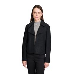 Jackenblazer BETTY & CO "Betty & Co Casual-Jacke mit Kragen", Damen, Gr. 46, schwarz, Obermaterial: 60% Viskose, 40% Wolle., modisch, lässig geschnitten normal, Langarm, Blazer, Material