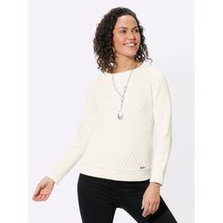 Strickpullover CASUAL LOOKS "Pullover" Gr. 36, beige (ecru) Damen Pullover