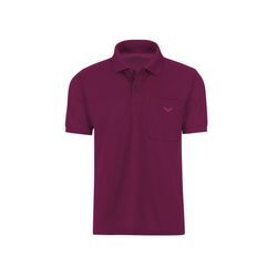 Poloshirt TRIGEMA "TRIGEMA Polohemd mit Brusttasche" Gr. L, rot (sangria) Herren Shirts