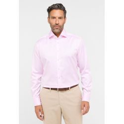 Langarmhemd ETERNA "MODERN FIT", Herren, Gr. 44, Normalgrößen, rosa, Satin, 100% cotton, tailliert, Langarm Manschette, Hemden