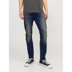 Comfort-fit-Jeans JACK & JONES "JJIMIKE JJORIGINAL CJ SN" Gr. 29, Länge 30, blau (blaudenim), Herren, Denim/Jeans, Obermaterial: 98% Baumwolle, 2% Elasthan, Abriebeffekte, Jeans