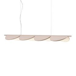 FLOS Almendra Linear LED-Hängelampe 4fl, rosa