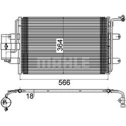 MAHLE Kondensator, Klimaanlage für SKODA VW SEAT (FAW) CUPRA (SVW) AUDI 1J0820413E 1J0820411N 1J0820413L AC 180 000S