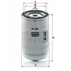 MANN-FILTER Kraftstofffilter mit Dichtung 83mm für HYUNDAI 31922-1K800 WK 8060 z