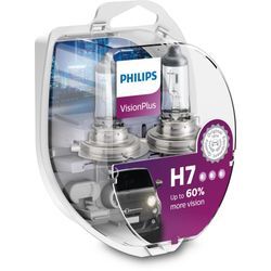 PHILIPS H7 Vision Plus 55W (2 Stk.) Glühlampe, Fernscheinwerfer,Glühlampe, Hauptscheinwerfer,Glühlampe, Nebelscheinwerfer,Glühlampe, Abbiegescheinwerf