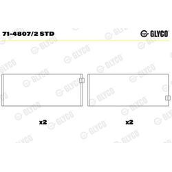 GLYCO Pleuellager für BMW 11247558880 7558879 7552062 71-4807/2 STD