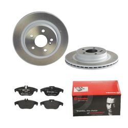 BREMBO Bremsensatz-Hinterachse COATED DISC LINE / STANDARD Bremsensatz, Scheibenbremse vorne rechts links innenbelüftet 300mm für MERCEDES-BENZ 204423