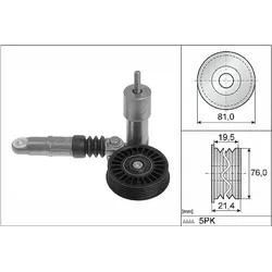 INA Riemenspanner, Keilrippenriemen 76mm für SKODA VW SEAT AUDI 038903315D 038145283A 038903315P 534 0014 10