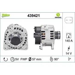 VALEO Generator NEW ORIGINAL PART 14V 140A für SKODA VW AUDI 28903029Q 28903029R 028903029R 439421