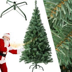 tectake® Weihnachtsbaum, verschiedene Größen, künstlich in Grün, formbar mit viel Volumen, inklusive Metallständer mit Kunststoffkappen