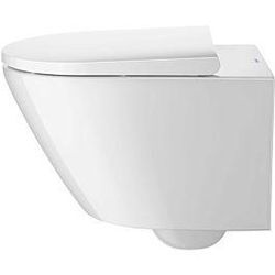 Duravit D-Neo Wand-Tiefspül-WC-Set 45770900A1 mit WC-Sitz und Befestigungssystem Durafix, rimless, weiß