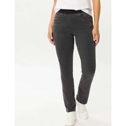 Bequeme Jeans RAPHAELA BY BRAX "Style PAMINA FUN" Gr. 38K (19), Kurzgrößen, grau (dunkelgrau) Damen Jeans