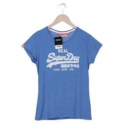 Superdry Damen T-Shirt, blau, Gr. 42