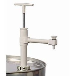 Fasspumpe, 0,4 l/Hub, Polytetrafluorethylen (PTFE), Eintauchtiefe 950 mm, Absperrhahn, für hochreine Flüssigkeiten