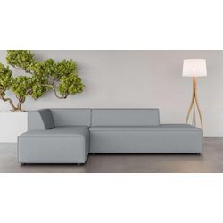 Ecksofa INOSIGN "Ecksofa Cavan mit Ottomane links oder rechts bestellbar", grau, B:270cm H:72cm T:180cm, 100% Polyester, Sofas, L-Form mit Wellenunterfederung, Maße B/T/H: 270/180/72 cm