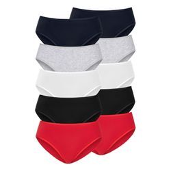 Jazz-Pants Slips PETITE FLEUR Gr. 32/34, bunt (rot, schwarz, weiß, grau, meliert, navy), Damen, Obermaterial: 95% Baumwolle, 5% Elasthan, Unterhosen, aus elastischer Baumwolle