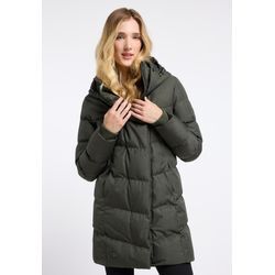 Steppjacke RAGWEAR "PAVLA", Damen, Gr. L (40), grün (schwarz olive), Web, Steppware, Obermaterial: 100% Polyester, unifarben, casual, Jacken, wasserabweisender und wärmender Steppmantel für den Winter